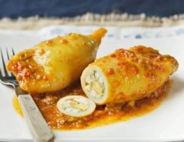 Миниатюра к статье Кальмары, фаршированные креветками